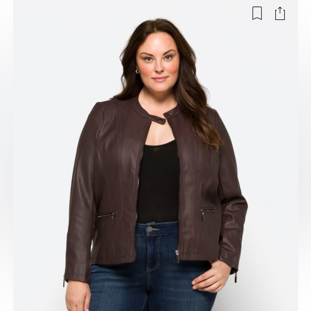 Faux leather jacket